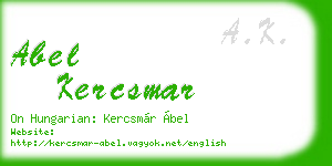 abel kercsmar business card